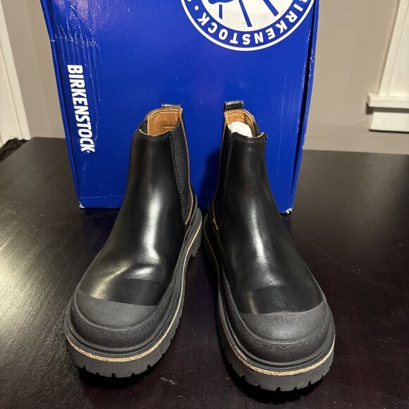 Birkenstock New w/ Box Prescott Slip On Black Oiled Leather Narrow Size 39 - Picture 1 of 10